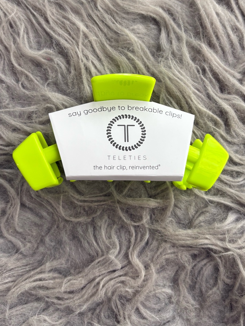 Teleties large hair claw clip summer brights NWT